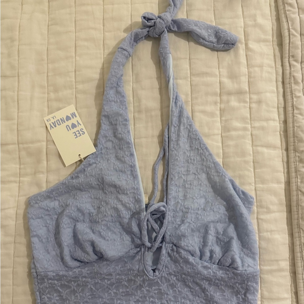 Light Blue Halter Top
